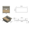 Доска деревянная GRANULA Ясень 485*200*18 DCK-00003